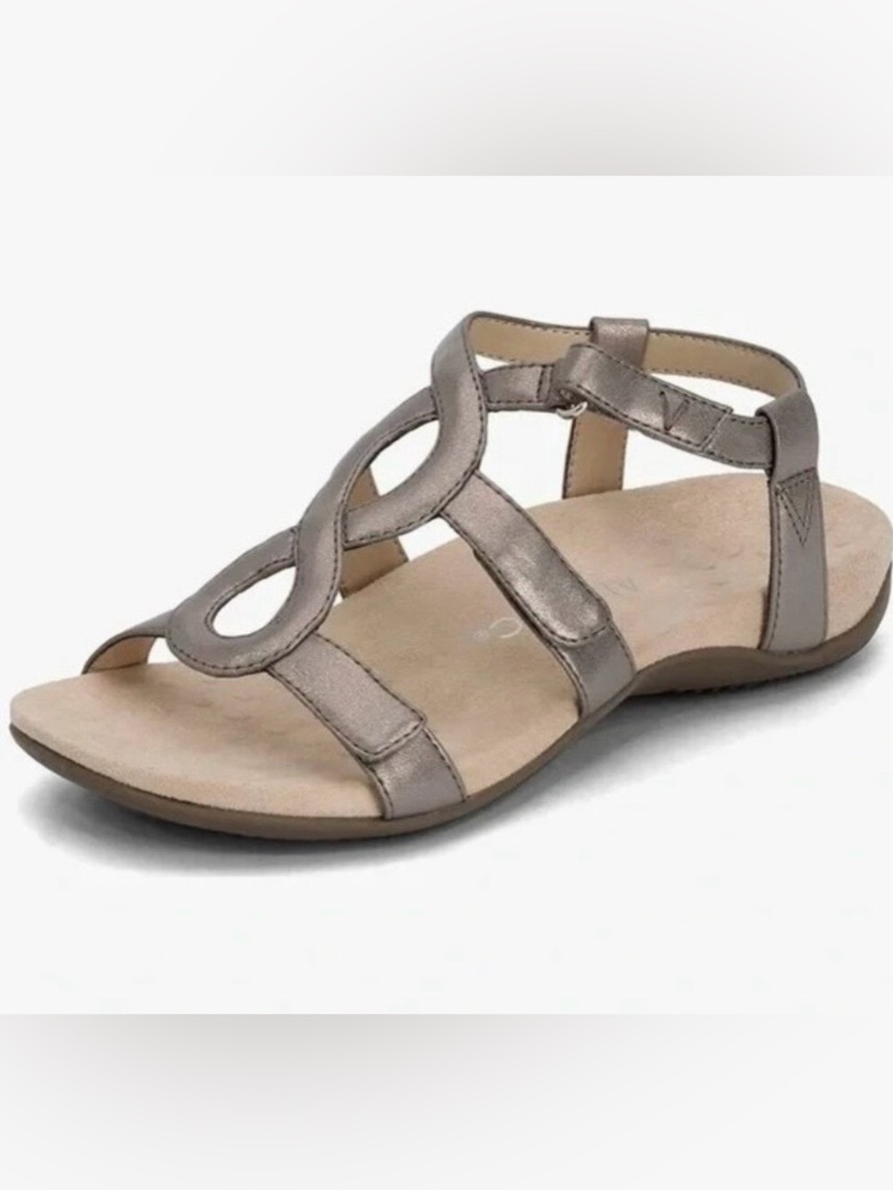 Vionic Jodie Metallic Pewter Grey Strappy
Orthotic Sandals Womens Size 8 travel